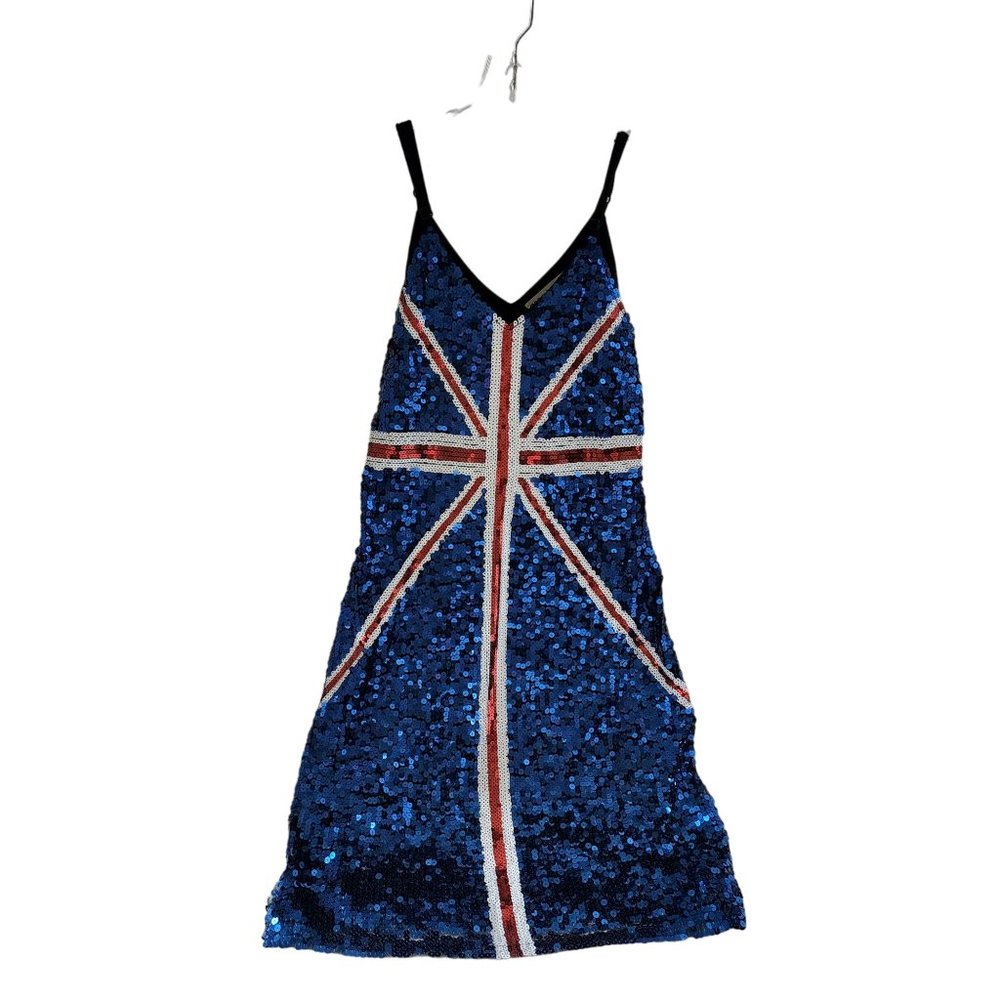 Anna -Kaci Sparkle & Shine Collection Blue, Red, White Slip Dress - Picture 15 of 16